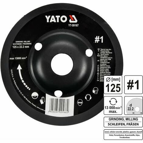 YATO Profi Raspelscheibe für Winkelschleifer 125mm Nr1 YATO Profi Raspelscheibe Für Winkelschleifer 125mm Nr1 -YATO SHOP 10339047 1