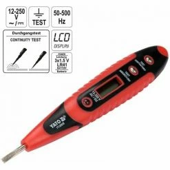 Yato Spannungsprüfer 12-250 V LCD Display