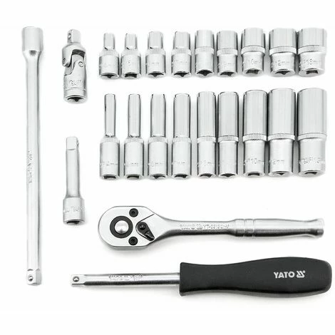 YATO Knarren-Kasten 23 Teilig Ratschenkasten 1/4 Zoll Knarre Ratsche Steckschlüssel-Satz YATO Knarren-Kasten 23 Teilig Ratschenkasten 1/4 Zoll Knarre Ratsche Steckschlüssel-Satz -YATO SHOP 13965699 4