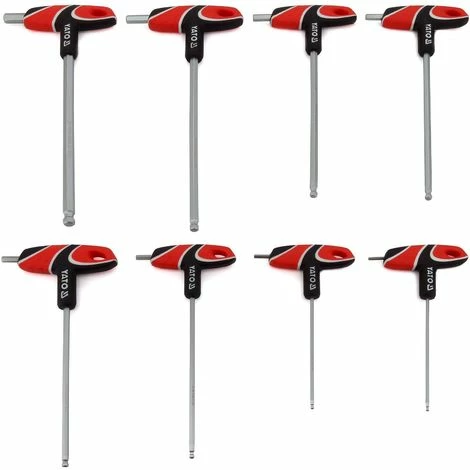 YATO Innensechskant Schlüssel 8 Teilig Kugelkopf T Schraubendreher Set 25° Winkel YT-05597 YATO Innensechskant Schlüssel 8 Teilig Kugelkopf T Schraubendreher Set 25° Winkel YT-05597 -YATO SHOP 14004558 1