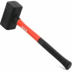 Yato® Rückschlagfreier Schonhammer 2,4 Kg Vorschlaghammer 495 Mm Fiberglasstiel Gummi Kunststoff-Hammer Fäustling