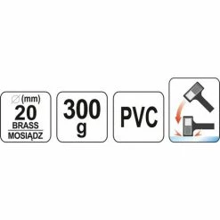 YATO Profi Schonhammer Rückschlagsfrei 300g | Mit Messingkopf | Ø20mm | YT-46190 -YATO SHOP 16365465 4