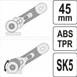 YATO Rollmesser Rollschneider Rotationmesser Roll-Schere Schneider Buchbinder Schneiden Trennen Basteln Stoff Papier Pappe ø 45 Mm -YATO SHOP 23755301 3