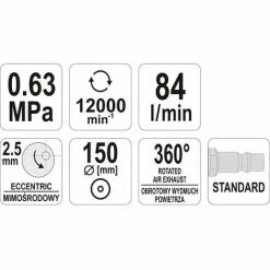 YATO Profi Druckluft Excenterschleifer Schleifscheibe PAD 150mm YT-09739 -YATO SHOP 24481688 3