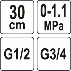 YATO Profi Wasserdruckmesser Mit Manometer 3/4" Zu 1/2" YT-24790 -YATO SHOP 29330676 4