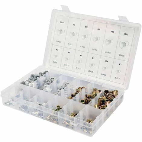 Nietmuttern M3-M10 Aluminium Kohlenstoffstahl 300-tlg. YATO Nietmuttern M3-M10 Aluminium Kohlenstoffstahl 300-tlg. YATO -YATO SHOP 37550000 2