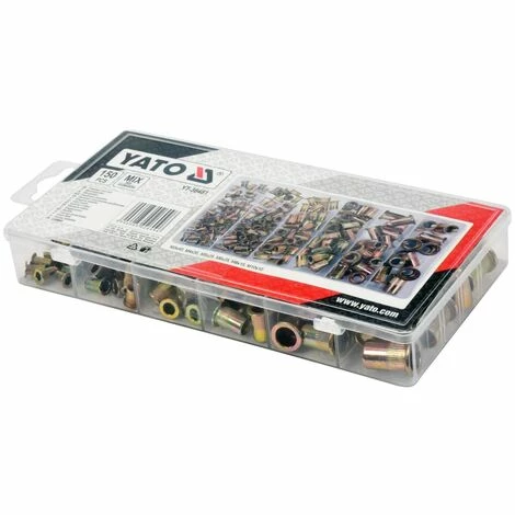 Nietmuttern M3-M10 Kohlenstoffstahl 150-tlg. YATO Nietmuttern M3-M10 Kohlenstoffstahl 150-tlg. YATO -YATO SHOP 37550001 5