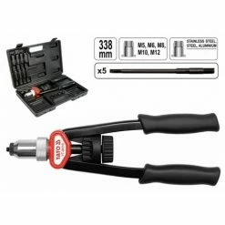 YATO Nietzange Nietmutternzange Hebelnietzange Länge 338 Mm Für Nieten M5, M6, M8, M10, M12