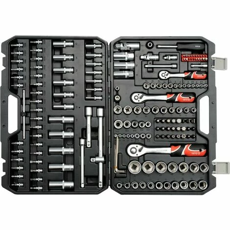 YATO Steckschlüsselsatz Knarrenkasten Werkzeugkoffer 173 Tlg. TYP2 1/2" 3/8" 1/4" XXL YATO Steckschlüsselsatz Knarrenkasten Werkzeugkoffer 173 Tlg. TYP2 1/2" 3/8" 1/4" XXL -YATO SHOP 43275370 2