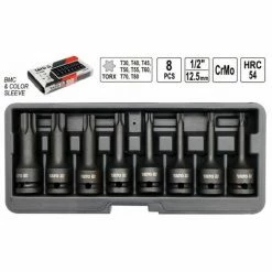 YATO Schlagschrauber Kraftschrauber Einsätze Torx Stecknüsse 1/2" 8 Tlg.