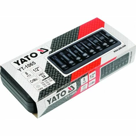 YATO Schlagschrauber Kraftschrauber Einsätze Torx Stecknüsse 1/2" 8 Tlg. 6 YATO Schlagschrauber Kraftschrauber Einsätze Torx Stecknüsse 1/2" 8 Tlg. – Bild 4