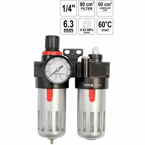 YATO Druckluft-Wartungseinheit Druckminderer, Öler, Wasserabscheider gross YATO Druckluft-Wartungseinheit Druckminderer, Öler, Wasserabscheider Gross -YATO SHOP 43275931 1