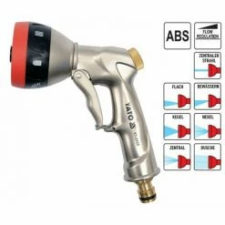 YATO Messing Gartenbrause 1/2" 12.7mm Brausepistole Handbrause Schlauchbrause 7 Funktionen