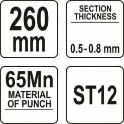 YATO Profil Verbundzange Trockenbau Zange Ständerwerk Krimperzange Profilzange 260mm -YATO SHOP 43276005 5