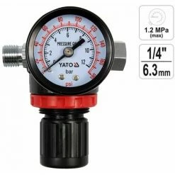 YATO Druckminderer Mit Manometer Für Druckluft Werkzeug Kompressor