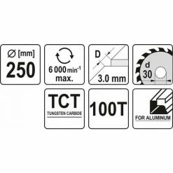 YATO HM Kreissägeblatt 250 X 30 Mm 100 Zähne Hartmetall -YATO SHOP 43276127 3