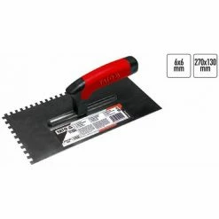 YATO Glättekelle Gezahnt In 3 Ausführungen Putzkelle 270x130 Mm 270x130mm, 6x6mm