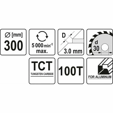 YATO HM Kreissägeblatt 300 x 30 mm 100 Zähne Hartmetall YATO HM Kreissägeblatt 300 X 30 Mm 100 Zähne Hartmetall -YATO SHOP 43276255 3