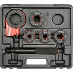 YATO Gewindeschneidkluppe Set 3/8"-1"Sanitär Gewindeschneider Schneidkluppen Satz 5 Tlg