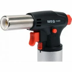 YATO Mini Gasbrenner Lötbrenner Bunsenbrenner Lötlampe Piezozündung 1300°C Butan Gas -YATO SHOP 65414685 5