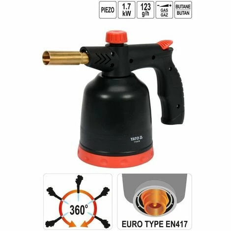 YATO Lötlampe Bunsenbrenner Brenner Lötbrenner Gasbrenner Piezozündung Butanbrenner YATO Lötlampe Bunsenbrenner Brenner Lötbrenner Gasbrenner Piezozündung Butanbrenner -YATO SHOP 66091746 1