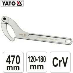 YATO Profi Gelenk Hakenschlüssel Mit Nase Für Nutmuttern YT-01674 120-180mm -YATO SHOP 9992739 2