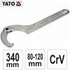 YATO Profi Gelenk Hakenschlüssel Mit Nase Für Nutmuttern YT-01673 80-120mm 2 YATO Profi Gelenk Hakenschlüssel Mit Nase Für Nutmuttern YT-01673 80-120mm -YATO SHOP 9992743 1