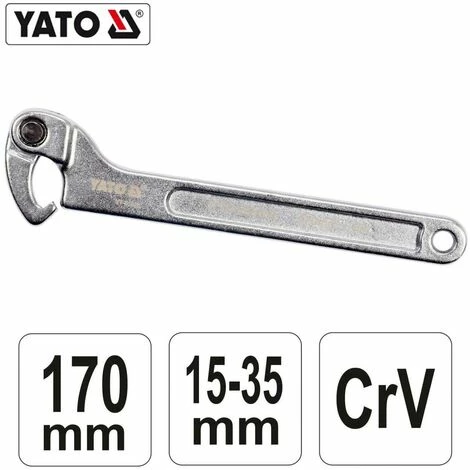 YATO Profi Gelenk Hakenschlüssel mit Nase für Nutmuttern YT-01670 15-35mm YATO Profi Gelenk Hakenschlüssel Mit Nase Für Nutmuttern YT-01670 15-35mm -YATO SHOP 9992750 2