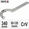 YATO Profi Gelenk Hakenschlüssel Mit Zapfen Für Kreuzlochmuttern YT-01678 80-120mm -YATO SHOP 9992770 1